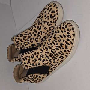 Coconuts by Matisse Harlan Slip On Leather Sneaker Leopard Print Womens Size 9